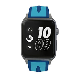 Avis Wewoo Bracelet bleu pour Apple Watch Série 3 & 2 & 1 42mm Mode Double Stripes Silicone de montre