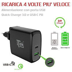 iTek ITSCWUC60 Chargeur de téléphones Portables Intérieur Noir - Chargeurs de téléphones Portables (Intérieur, Secteur, Noir) pas cher