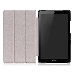 Wewoo Housse Coque en cuir à rabat horizontal Custer Texture pour Huawei MediaPad M5 Lite8 poucesavec support à trois rabats Noir pas cher