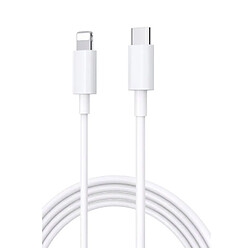 vers Lightning Cable iPhone Câble de chargeur rapide USB-C Power Delivery Cordon de charge pour iPhone 13/12/12 PRO Max/12 Mini/11/11PRO/XS/Max/XR/X/8/8Plus/iPad, Blanc