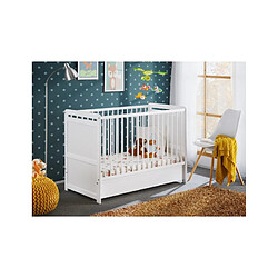 Asm Lit bébé tradition TYMEK en bois de pin avec tiroir 67x124 x H 56,90 cm