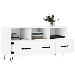 Acheter Maison Chic Meuble TV scandinave - Banc TV pour salon blanc 102x36x50 cm bois d'ingénierie -MN35730