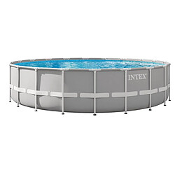 Piscine tubulaire Prism Frame ronde 6,10 x 1,32 m - Intex