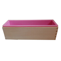 Boîte Rectangulaire En Bois De Moule De Pain De Silicone De Savon Rectangulaire Pour 32oz De Savon Rose pas cher