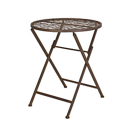 Avis Set de Bistrot Biella pour Jardin Métal Bronze [en.casa]