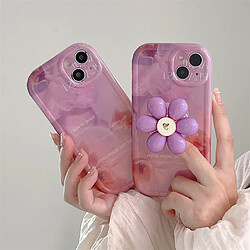 GUPBOO Étui pour iPhone11 Smudged big flower niche anglaise support de boîtier de téléphone portable femme