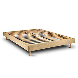 Sommeil de plomb Sommier Kit Tissu Jaune 180x200 H29cm