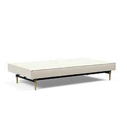 Acheter Inside 75 INNOVATION LIVING Canape SPLITBACK STYLETTO Pieds chêne naturel Convertible lit 115*210cm Tissu Bouclé Off White