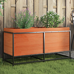 vidaXL Jardinière cire marron 100x40x50 cm bois de pin massif