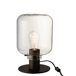 Dansmamaison Lampe Table Kiyu Verre/Acier Transparant/Noir