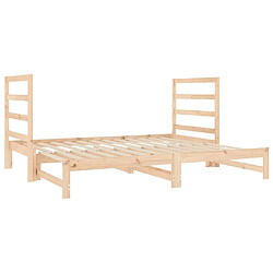 Acheter vidaXL Lit coulissant sans matelas 2x(90x190) cm