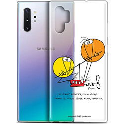 Caseink Coque Pour Samsung Galaxy Note 10+ / Plus (6.8 ) [Gel HD Collection Les Shadoks ? Design Vivre Pour Pomper - Souple - Ultra Fin - Imprimé en France]