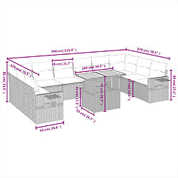 Avis Maison Chic Salon de jardin 11 pcs avec coussins, Ensemble Tables et chaises d'extérieur noir résine tressée -GKD786304