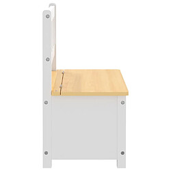 Avis vidaXL Banc de rangement pour enfants Blanc et beige 60x30x55 cm MDF