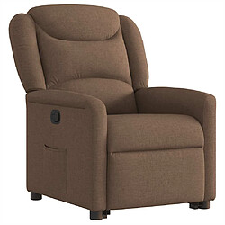 Avis vidaXL Fauteuil inclinable Marron Tissu