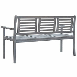 Acheter Maison Chic Banc de jardin | Chaise de jardin 3 places avec coussin 150 cm Gris Eucalyptus -GKD10499