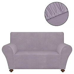 vidaXL Housse extensible de canapé Gris Jersey de polyester