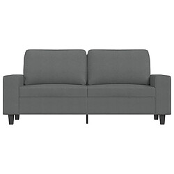 Avis Maison Chic Canapé à 2 places,Sofa de Salon,Canapé droit Gris foncé 140 cm Tissu -GKD124402