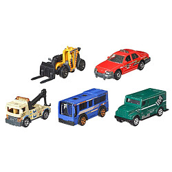 Matchbox Lot de 5 véhicules à l'échelle 1/64, Collection de 5 voitures jouets de répliques du monde réel pour les enfants de 3 ans et plus [Les styles peuvent varier] pas cher