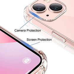 Coque Silicone Transparente Angles Renforces + Verres Trempes et Protections Camera Arriere X2 Pour iPhone 13 Little Boutik®