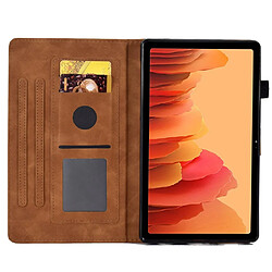 Etui en PU avec support et porte-cartes pour votre Samsung Galaxy Tab A7 10.4 (2020) T500 - marron