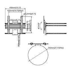 Kimex Support poteau pour écran TV 32''-65'' pas cher