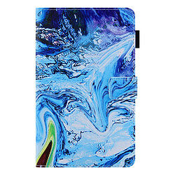 Etui en PU texture croisée avec porte-cartes Vague bleue pour votre Samsung Galaxy Tab A8 10.5 2021 SM-X200/X205