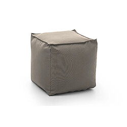 Avis Autrement Talamo Italia Pouf Perla, 100% Made in Italy, Pouf carré en tissu doux, cm 45x45h45, couleur Taupe