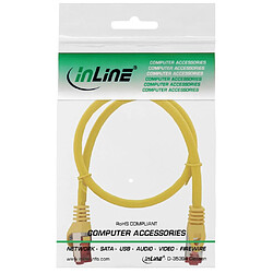 Câble de raccordement InLine® S / FTP PiMF Cat.6 250 MHz, cuivre, sans halogène, jaune, 0,5 m