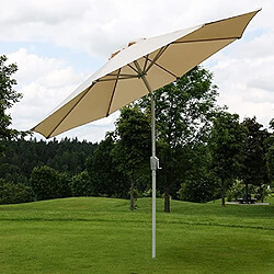 Acheter Decoshop26 Parasol de jardin Ø 2,7m inclinable polyester/aluminium 5kg crème 04_0003876