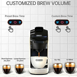 Machine à café expresso HiBREW H1A 4 EN 1 compatible avec le café moulu Dolce Gusto