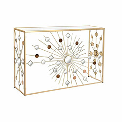 Console DKD Home Decor Verre Noir Doré Métal 120 x 35 x 80 cm