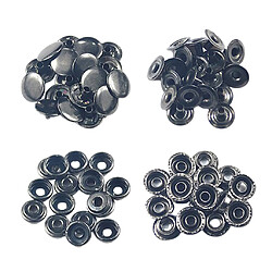 Acheter 50x boutons-pression pour boutons-pression pour veste en cuir Jeans Sac Clouses Noir