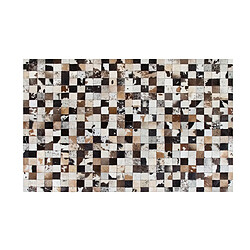 Acheter Beliani Tapis en cuir blanc et beige 140 x 200 cm CERLI