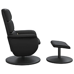 Avis vidaXL Fauteuil inclinable de massage avec repose-pied noir similicuir