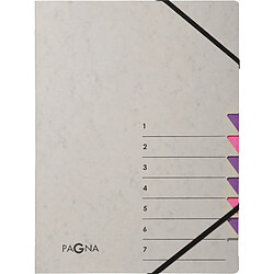 PAGNA Trieur 'Easy Grey', A4, 7 compartiments, gris / lilas ()