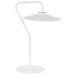 Beliani Lampe de table LED métal blanche GALETTI