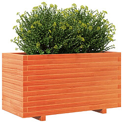 Avis vidaXL Jardinière cire marron 90x40x49,5 cm bois de pin massif