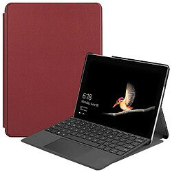 Wewoo Housse Coque Custer Texture Laptop Bag Etui en cuir pour Microsoft Surface Go (Vin Rouge)