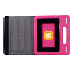 Wewoo Smart Cover Magenta pour iPad mini 4/3/2/1 7,9 pouces 360 degrés Rotation étui en cuir + EVA Amovible Bumper Housse de protection avec poignée & 3 Gears Holder & Sleep / Réveil pas cher