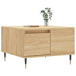 Avis Maison Chic Table basse,Table Console Table d'appoint, Table pour salon chêne sonoma 55x55x36,5 cm bois d'ingénierie -MN94753