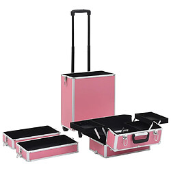 Acheter vidaXL Chariot de maquillage Aluminium Rose