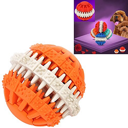 Wewoo Jouet pour Animaux Orange de compagnie Nettoyage de dents Jouets à mâcher Boules de caoutchouc souple non toxique, de petite taille de de chien