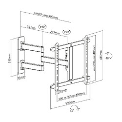 Kimex Support mural articulé Pro pour écran TV 32"-55" pas cher