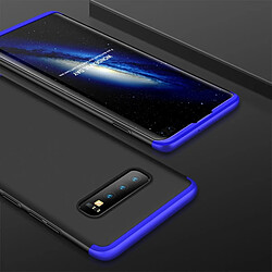 Wewoo Coque Rigide Étui pour PC à couverture intégrale à trois étages Galaxy S10 + bleu noir