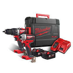 Pack Power M18 MILWAUKEE Perceuse-visseuse + visseuse à chocs BLPP2B2 - 4933464594