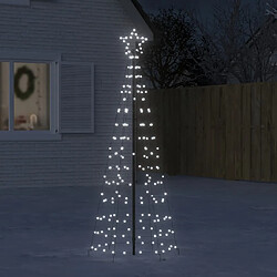 vidaXL Arbre de Noël lumineux avec piquets 220 LED blanc froid 180 cm