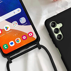 Avizar Coque Cordon pour Samsung Galaxy A14 5G et 4G Lanière Tour du Cou 80cm Noir pas cher