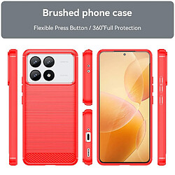 Htdmobiles Coque pour Xiaomi Poco F6 Pro 5G / Redmi K70 5G / K70 Pro 5G / K70S - housse etui silicone gel carbone + film ecran - ROUGE