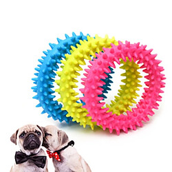 Wewoo Jouet pour Jouets à mâcher en forme de bague de spinelle entraîneur caoutchouc animaux de compagnietaille 12,5 cmlivraison de couleurs aléatoires